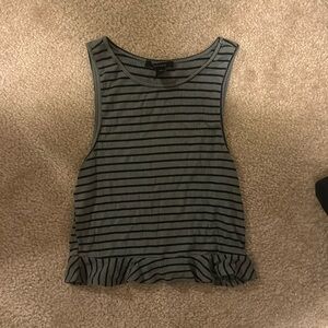 Green and black crop top